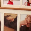 Solid walnut wood photo frames, multi-opening gallery wall display shelves