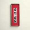 Elongated Solid Wood Photobooth Picture Frame with Coloured Mount, Ready to Hang