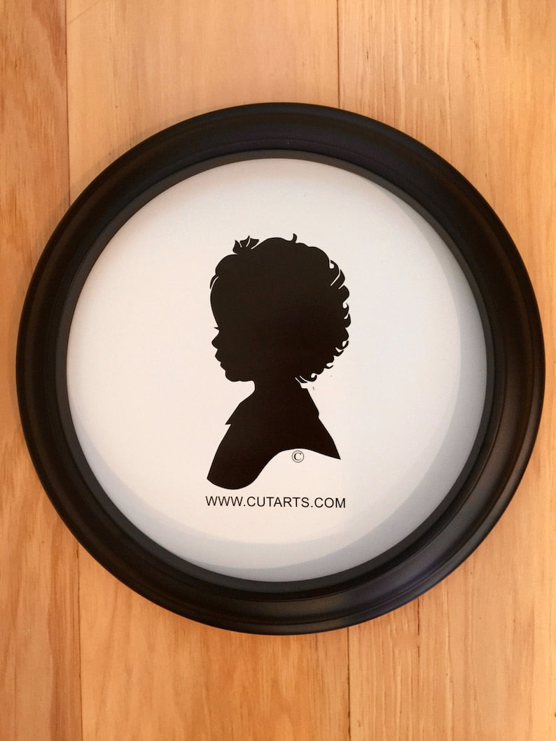 8-inch round picture frame - medium density fiberboard