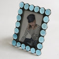Stained Glass Picture Frame - Handmade Tiffany Technique with Glass Jewels