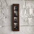 Solid walnut wood magnetic photo frame, suitable for 1.5 x 8 inch photo booth strip frames.