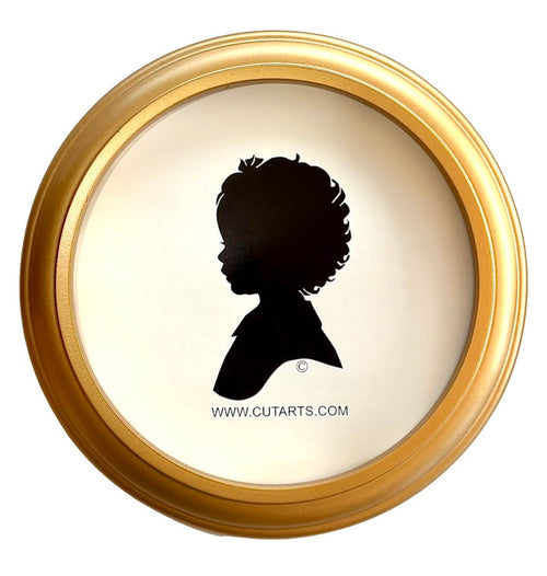 8-inch round picture frame - medium density fiberboard