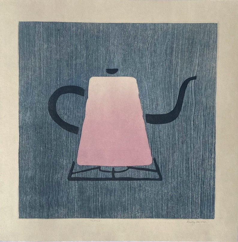 Tea Kettle Art Print – Monotype Reproduction