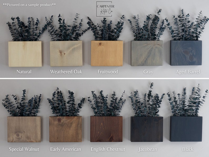Wooden wall-mounted vase - includes glass vase