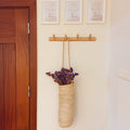 Handwoven Long Straw Hanging Basket Planter,Farmhouse Decor