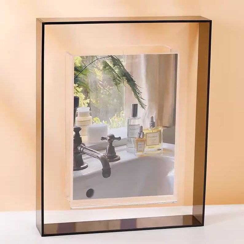 Dopamine Color Acrylic Box Photo Frame for Desktop or Wall Display