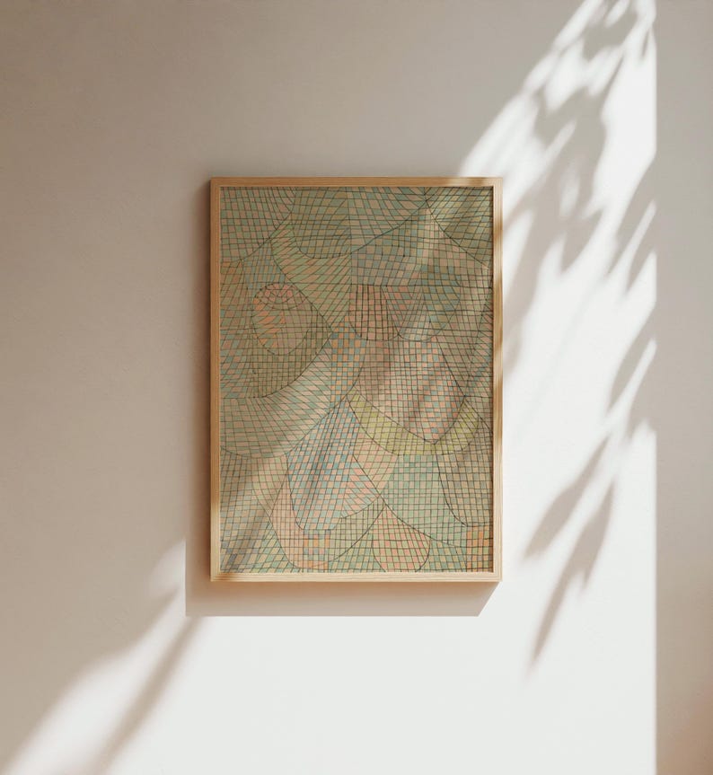 Pastel watercolor abstract geometric art prints, museum-grade acid-free cotton paper, 300g matte finish.
