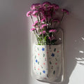Handmade Porcelain Wall Pocket Vase,  Hanging Ceramic Planter