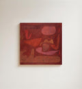 Warm Red Abstract Art Print, Square, 100% Cotton Paper