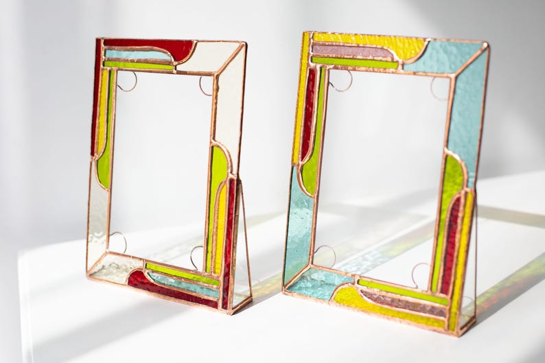 Stained glass photo frames, home decor, handmade gifts