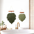 Extra Large Macrame Leaf Boho Wall Decor Handmade Cotton Driftwood