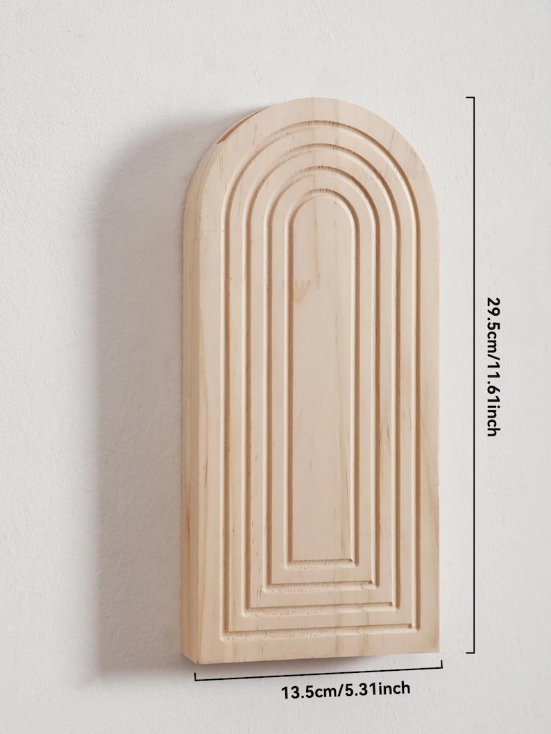 Arched Wooden Wall Vase Boho Wall Planter Modern Farmhouse Decor 2 PCS
