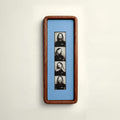 Elongated Solid Wood Photobooth Picture Frame with Coloured Mount, Ready to Hang