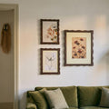 Wavy Wooden Picture Frame Set, Vintage Gallery Wall Frames for Wall or Tabletop Display