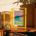 Colorful transparent acrylic photo frame, medieval style