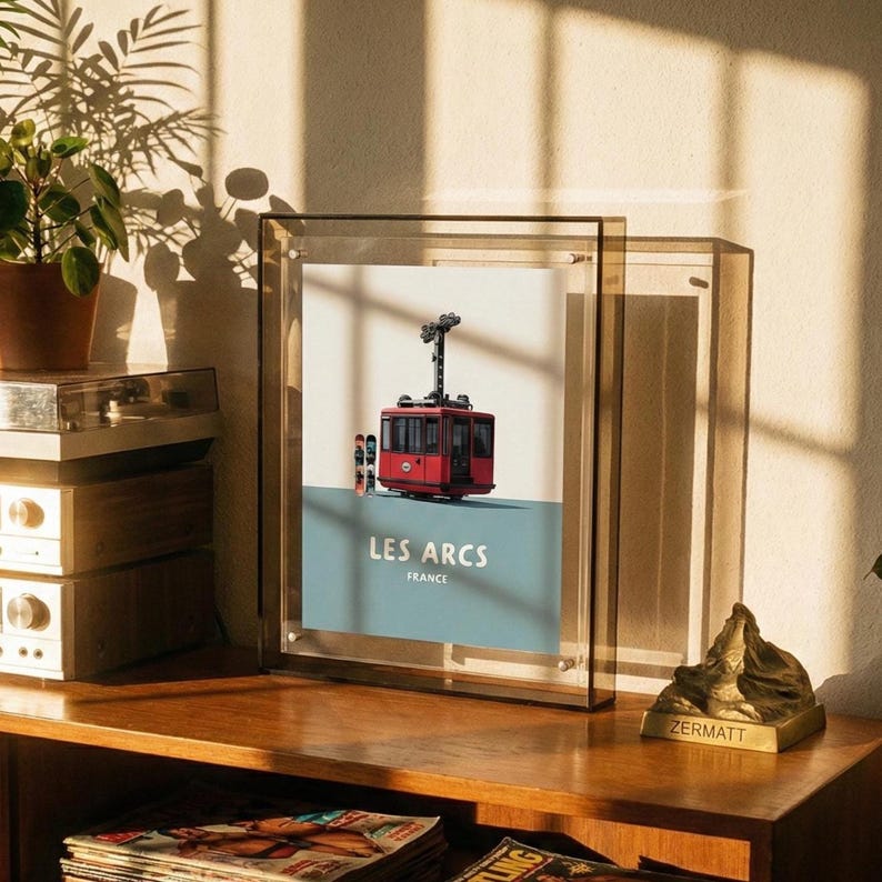 Colorful transparent acrylic photo frame, medieval style