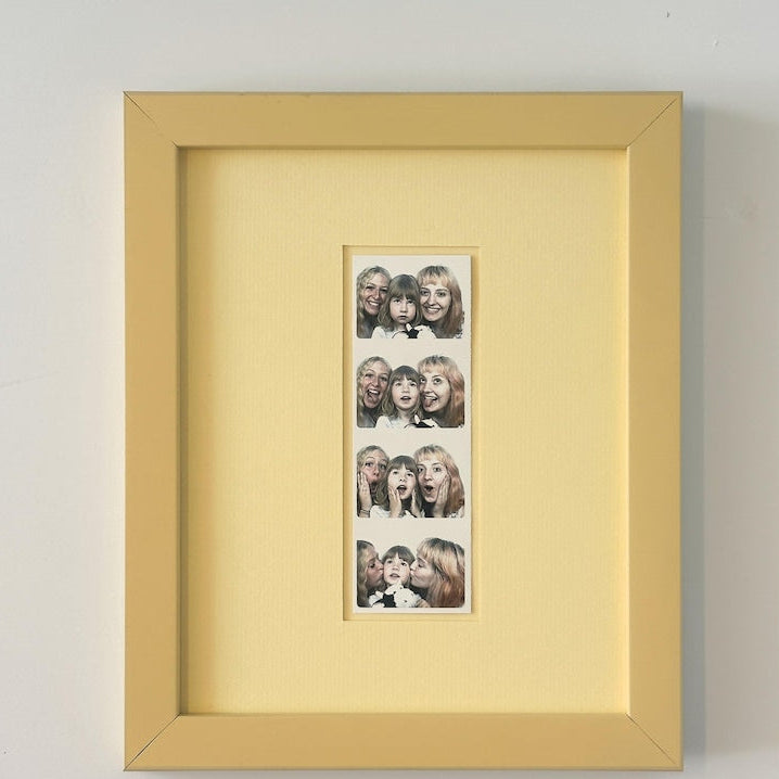 Monochromatic 8x10 Photobooth Strip Frame with Mat and Glass