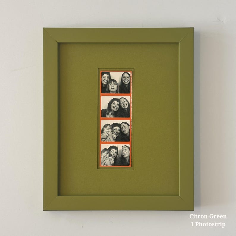 Monochromatic 8x10 Photobooth Strip Frame with Mat and Glass