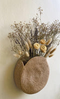 Jute Wall Hanging Planter, Floral Door Basket, Storage Pocket for Entryway Decor