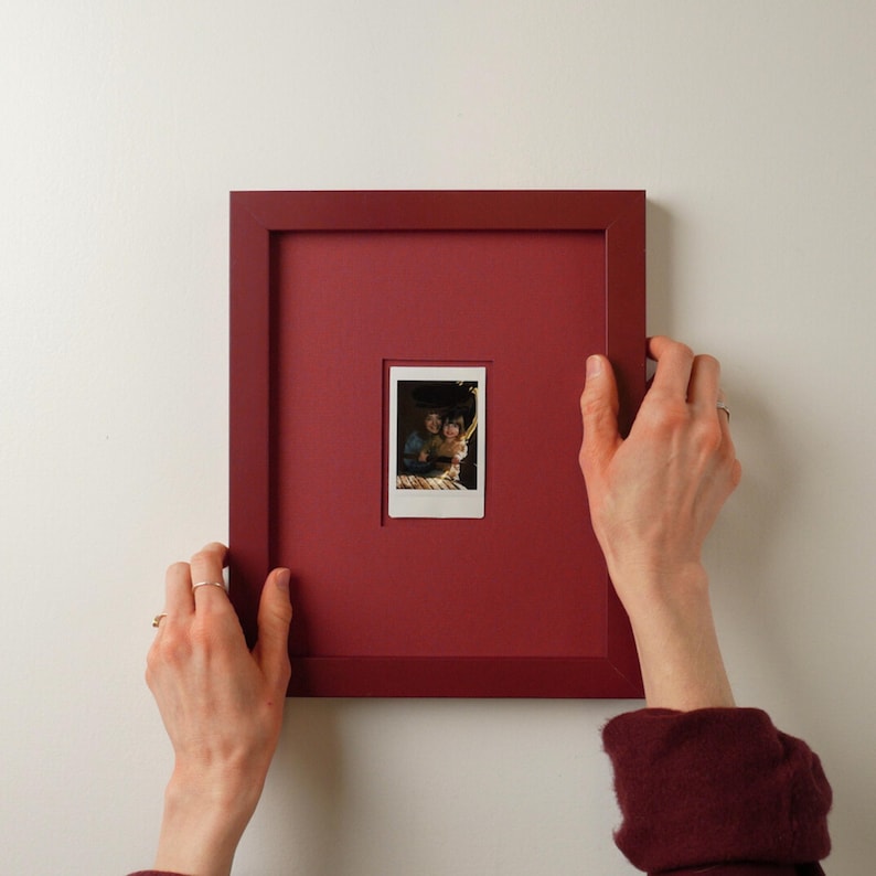 Modern monochrome picture frame with signature padded design