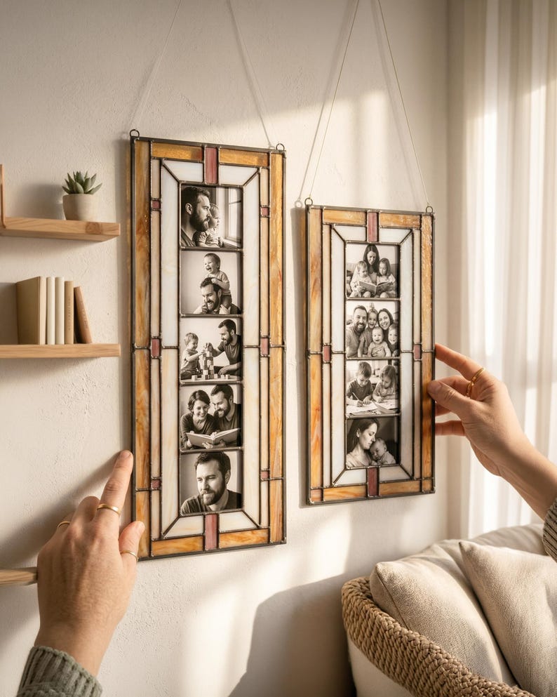 Personalized handmade stained glass photo frames