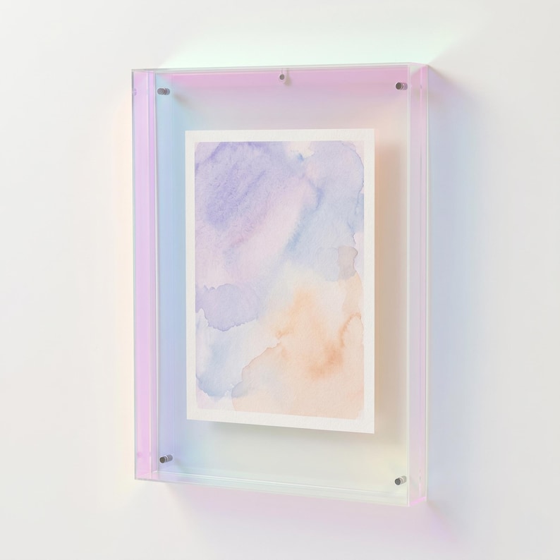 Acrylic Photo Frame, Colorful Transparent Display for Prints & DIY Art