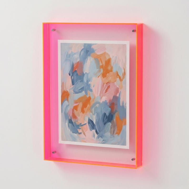 Acrylic Photo Frame, Colorful Transparent Display for Prints & DIY Art