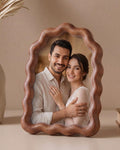 Wavy Wooden Photo Frame , Handmade Irregular Minimalist Decor