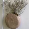 Jute Wall Hanging Planter, Floral Door Basket, Storage Pocket for Entryway Decor