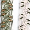 Woven narrow leaf ornament, Bohemian farmhouse style, driftwood material