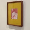 Walnut wood rounded corner picture frame, vintage color framing, suitable for wall hanging or desktop hanging.